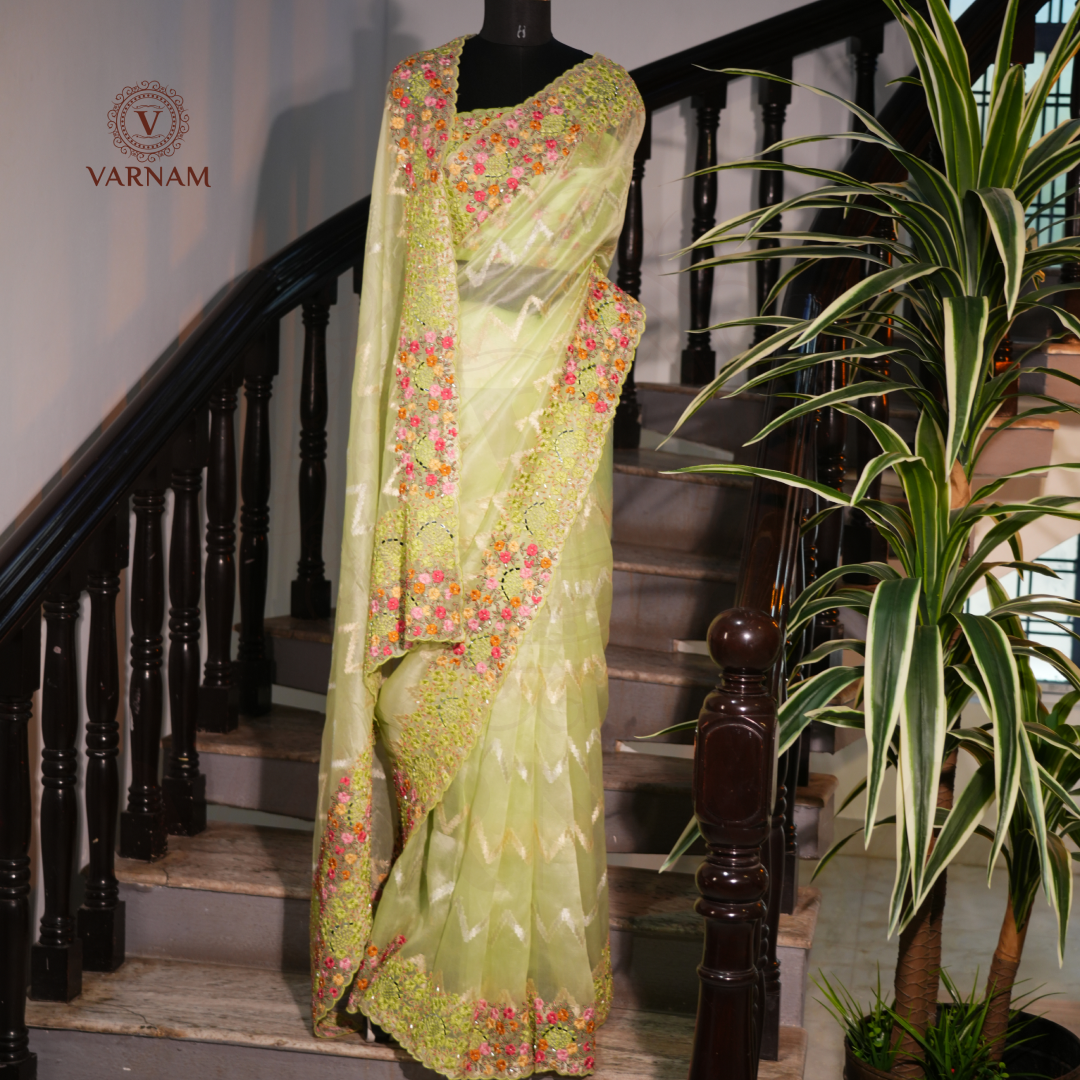 Organza Emb Saree