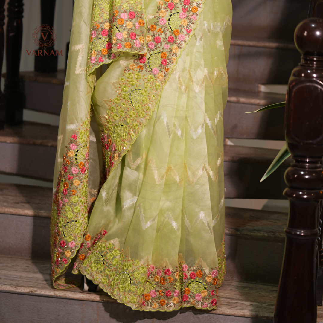 Organza Emb Saree
